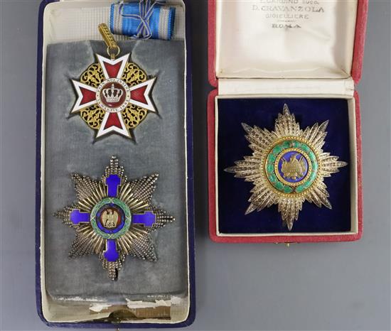 A Grand Cross and Star Order of the Crown of Romania